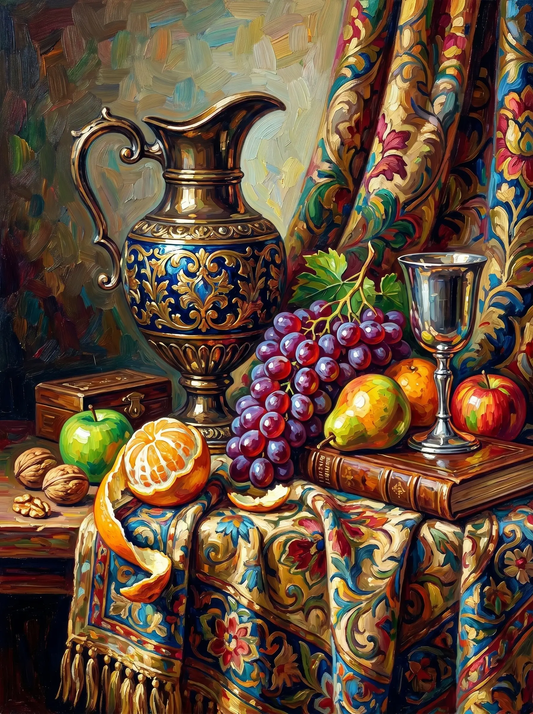 Brass Ewer Grapes Still Life (Diamond Painting) Diamond Painting kit