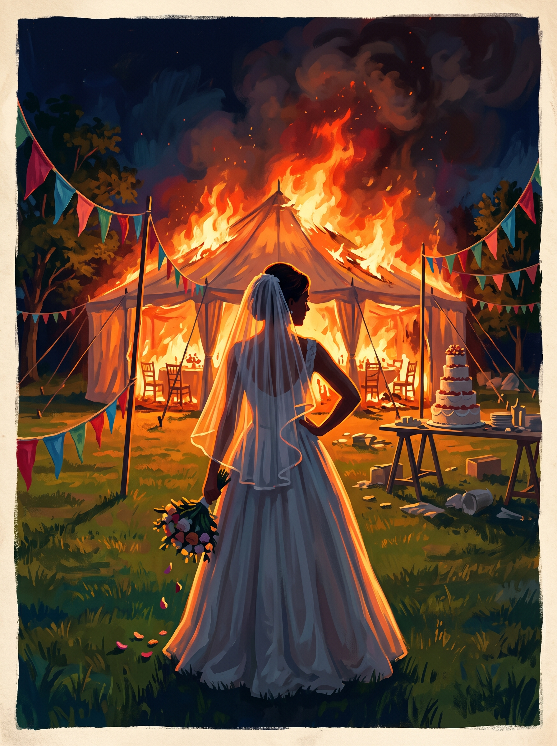 Bride's Burning Marquee