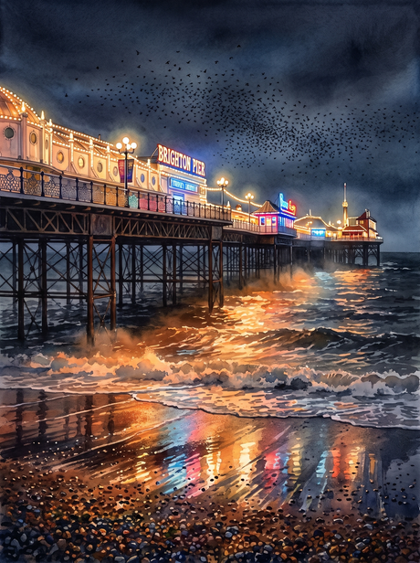 Brighton Palace Pier at Night
