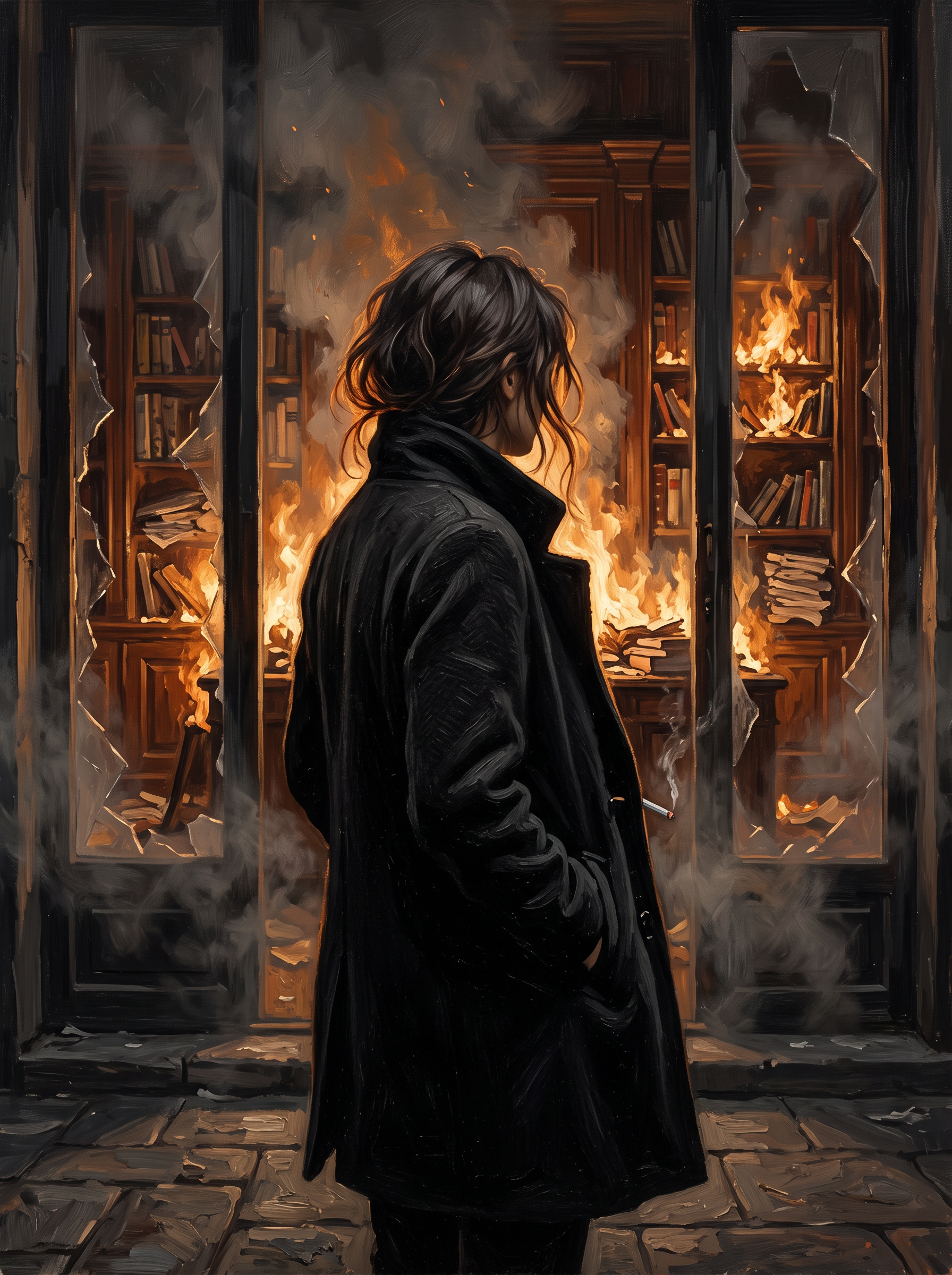 Burning Bookshelves