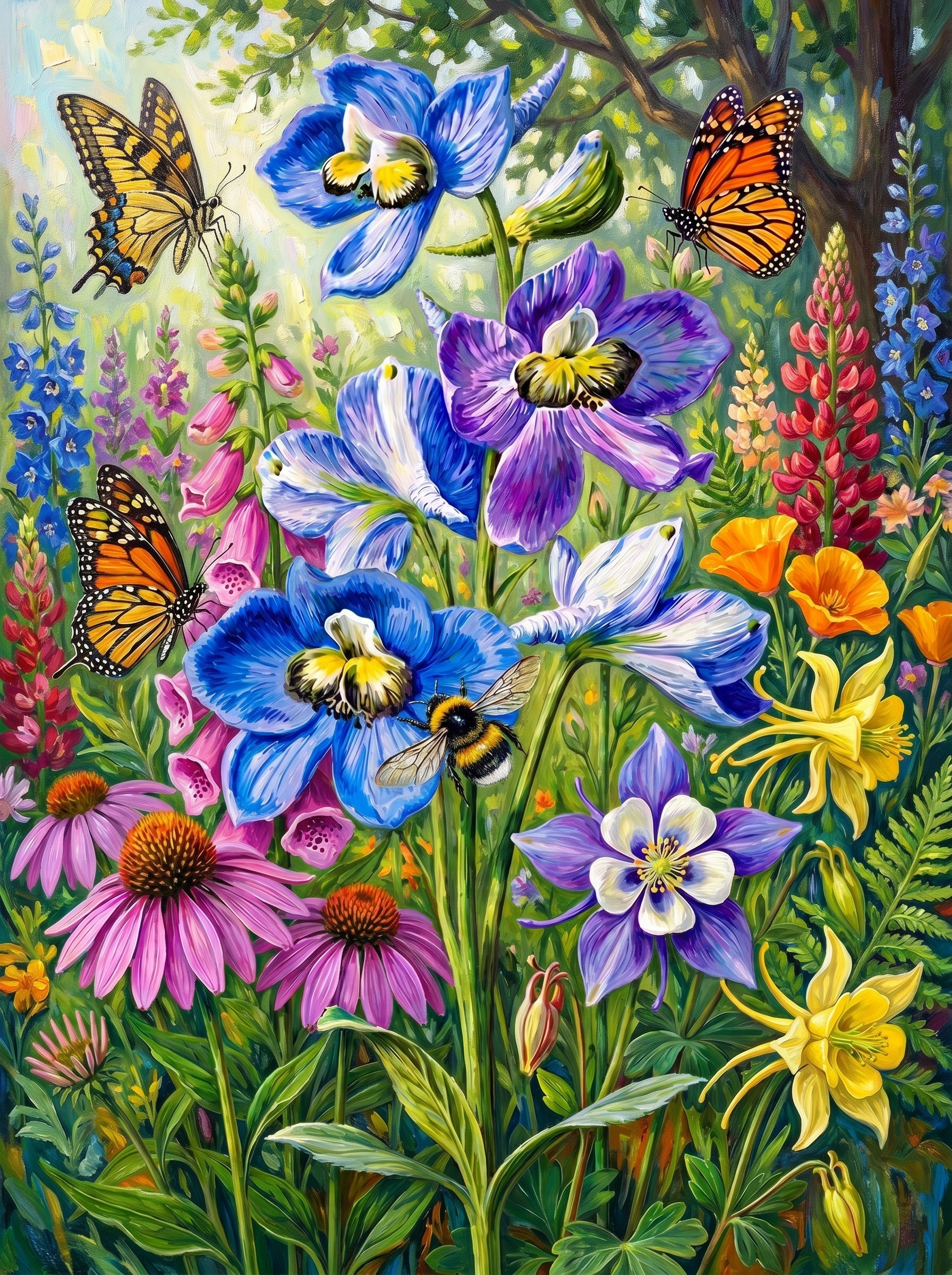 Butterfly Garden Symphony (Diamond Painting)