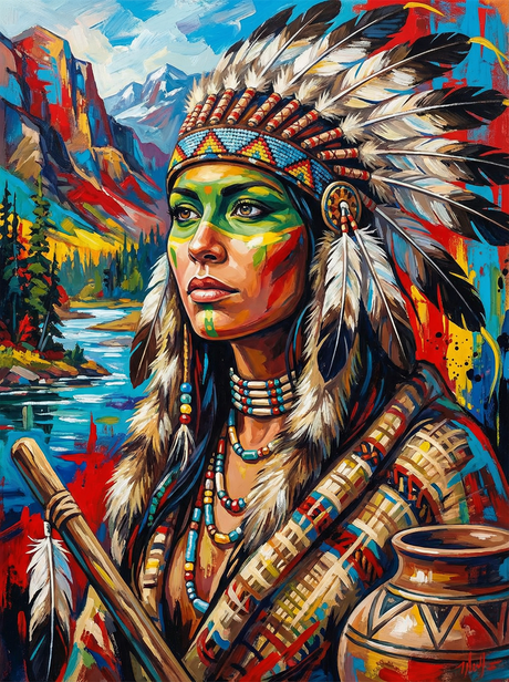 Spirit of the Plains (100 Color Diamond Painting) Diamond Painting kit