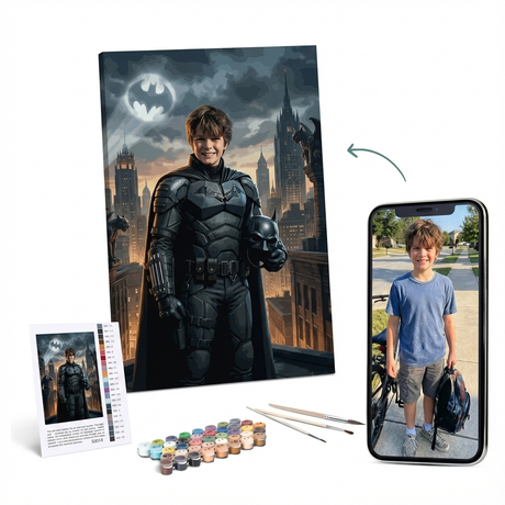Turn into Batman (Custom PBN) Custom Paint by Numbers kit