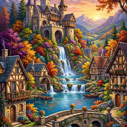 Castle Falls Village (80 Colors)