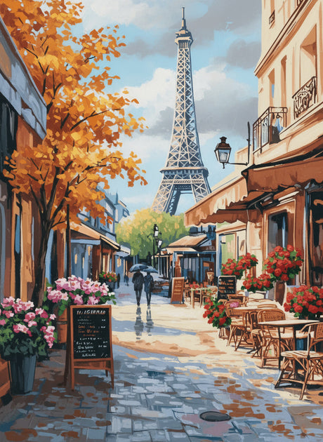 A Stroll Through Montmartre (Board Canvas) Paint by Numbers kit