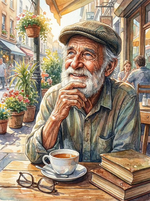 Cafe Contemplation Moment (Diamond Painting) Diamond Painting kit