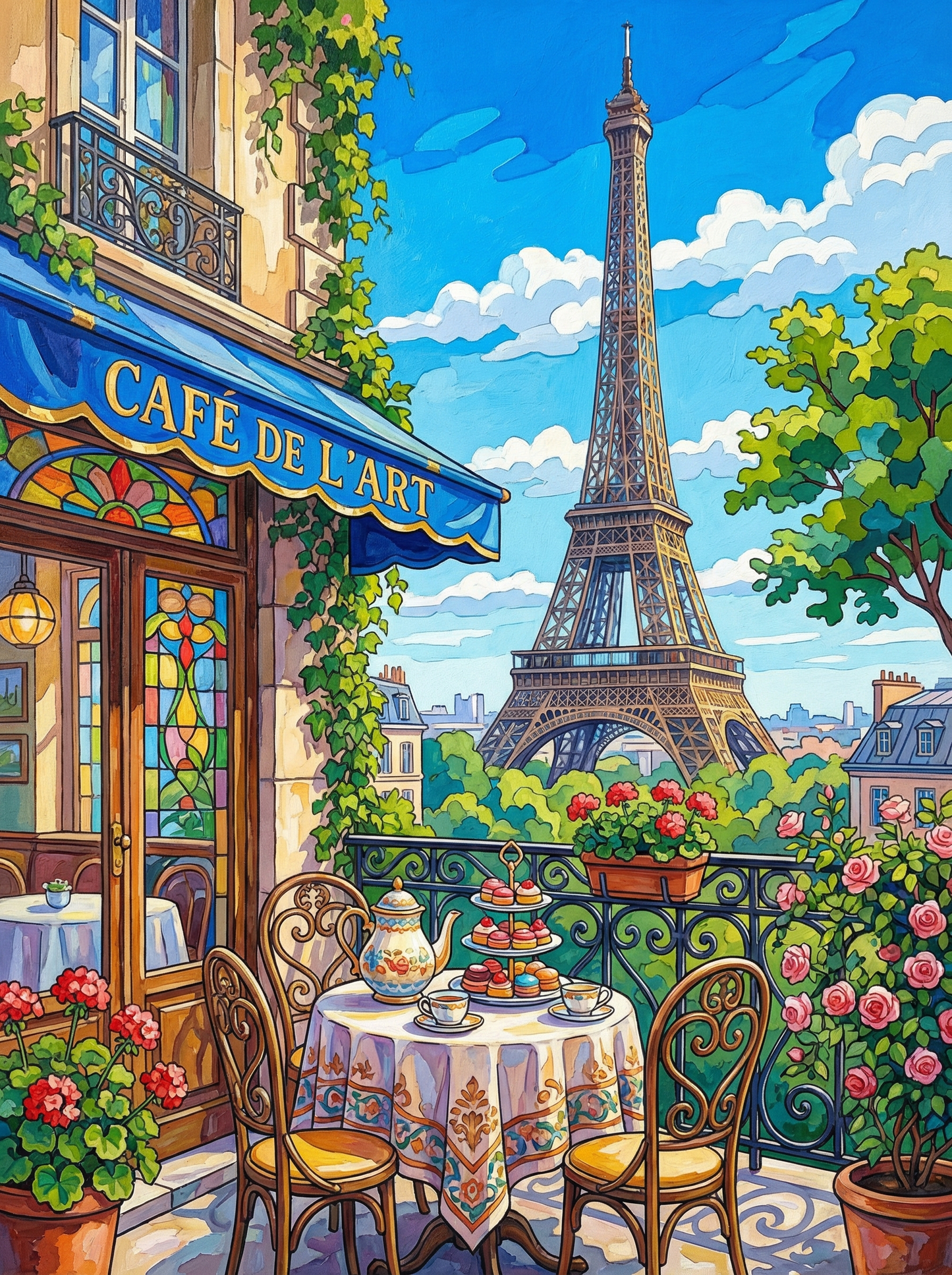 Cafe De l'Art Paris (Diamond Painting) Diamond Painting kit
