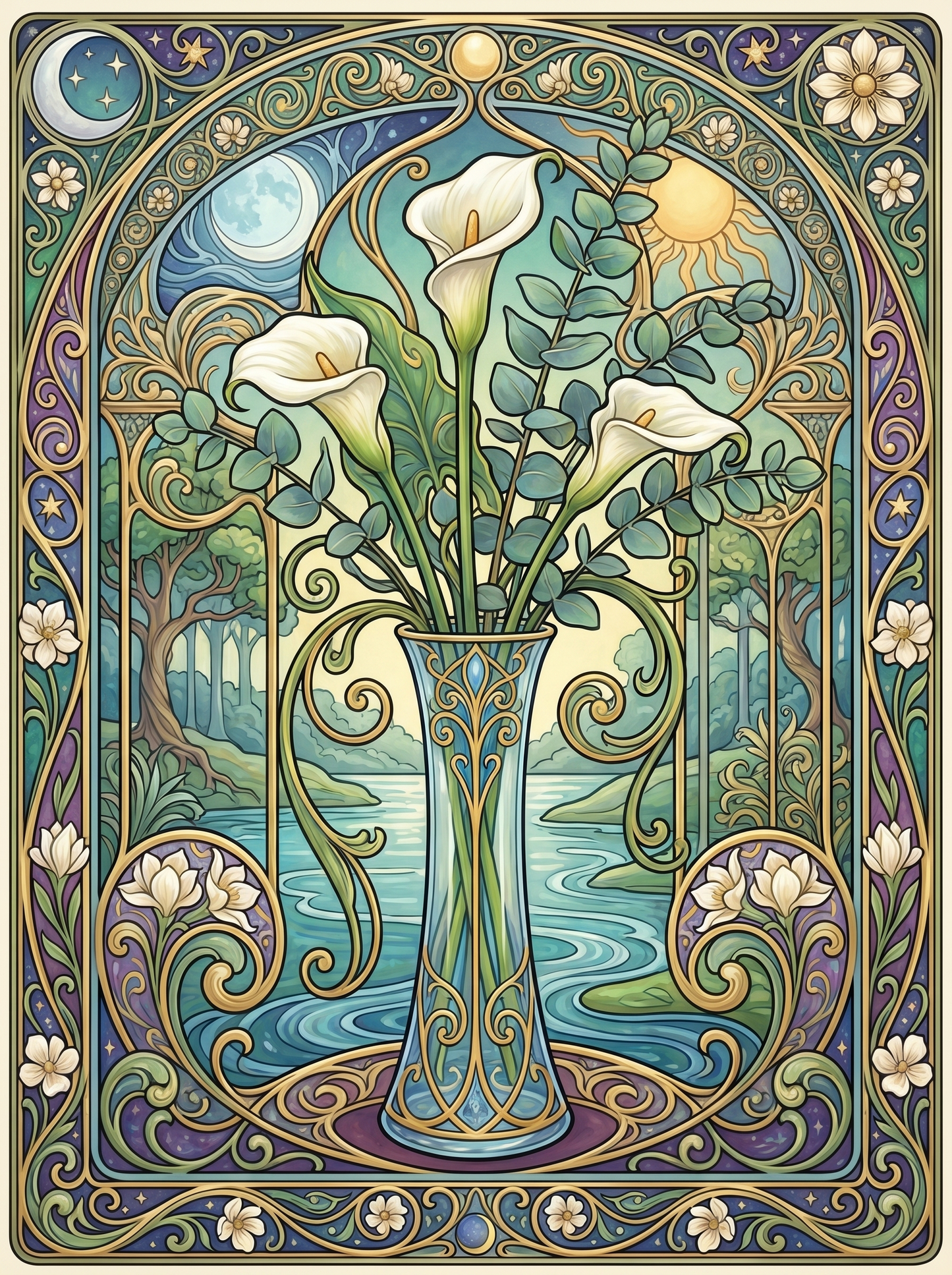 Calla Lily Riverside Vase (80 Colors)