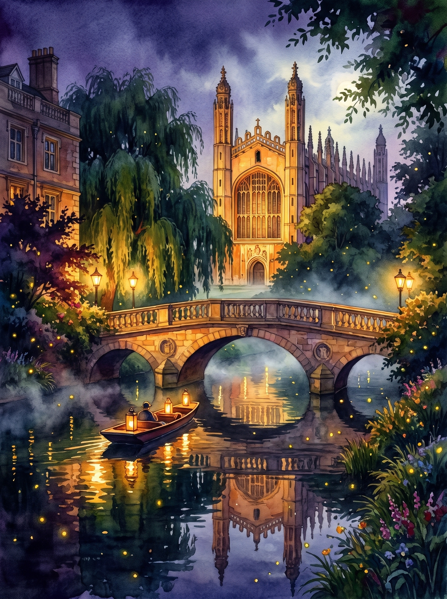Fireflies at the Bridge of Sighs, Cambridge