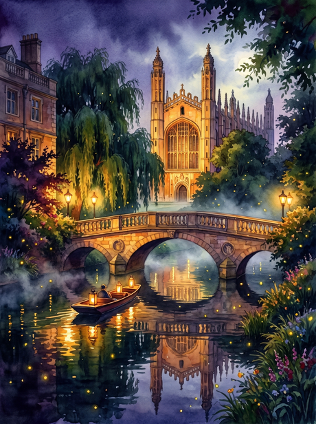 Fireflies at the Bridge of Sighs, Cambridge