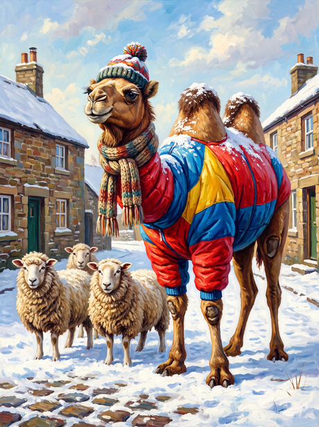 Camel in the Snow