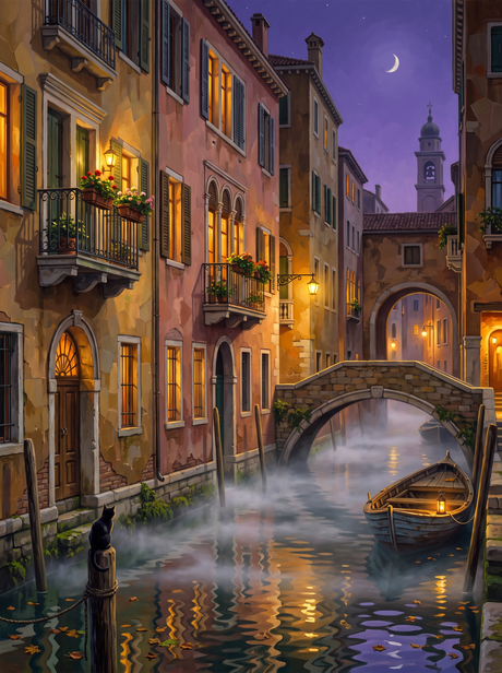 Canal Town Fog