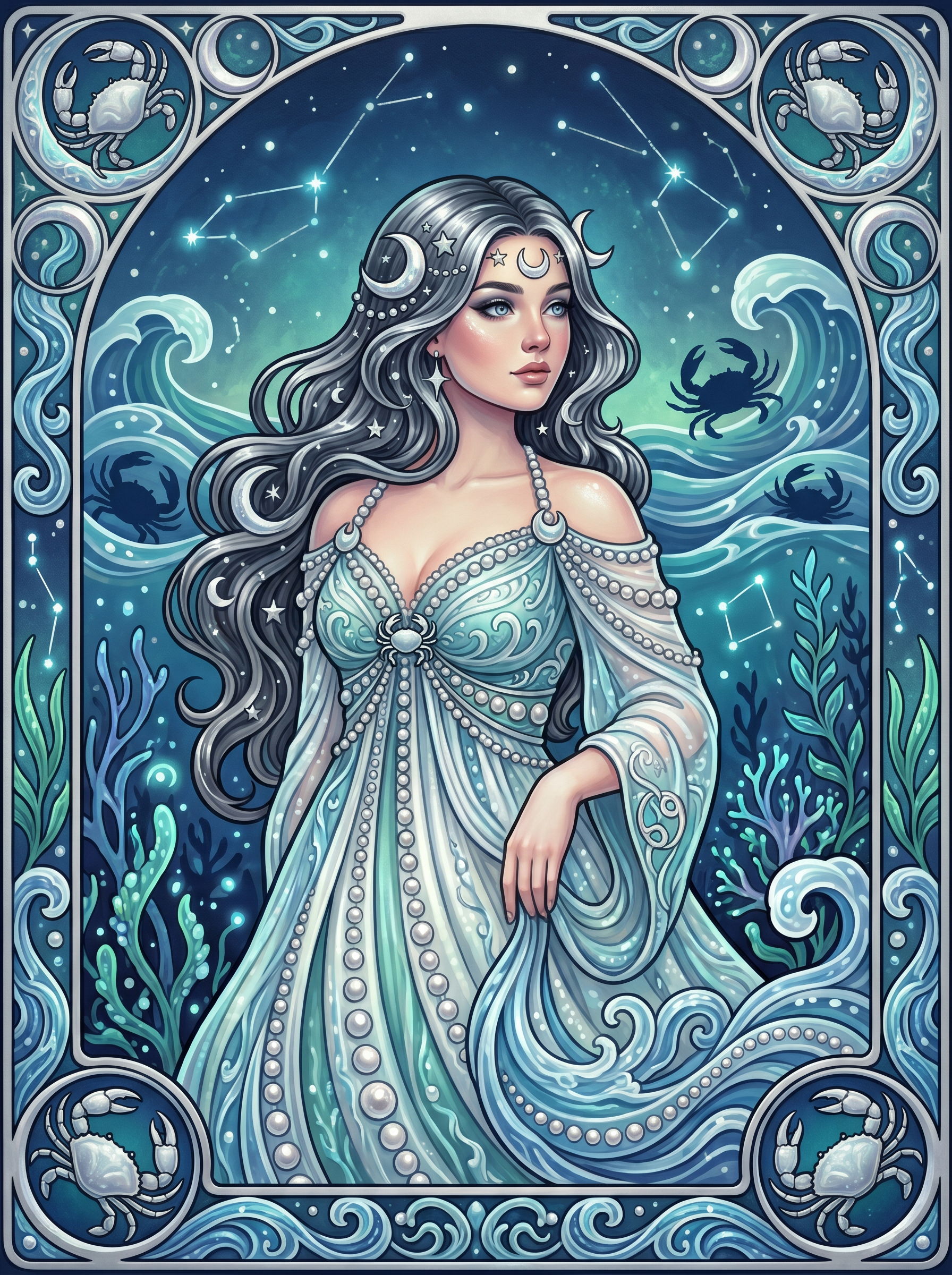 Cancer Moon Sea Woman (80 Colors)
