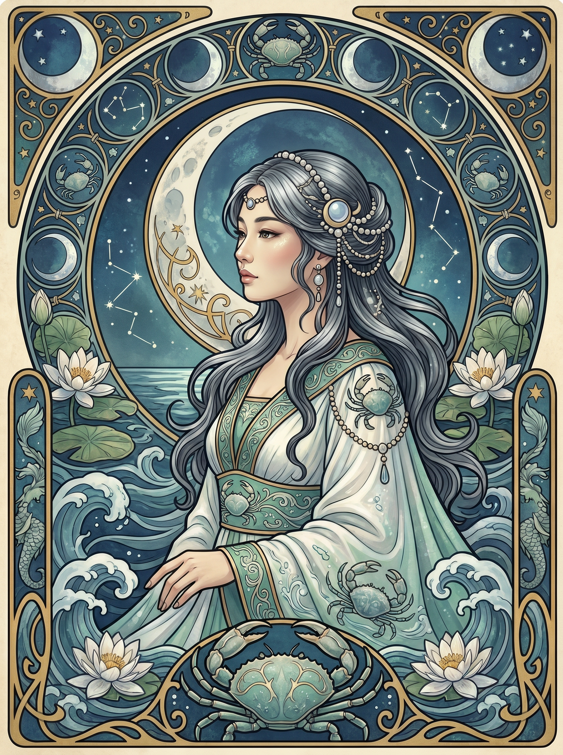 Cancer Waterlily Moon Maiden (80 Colors)