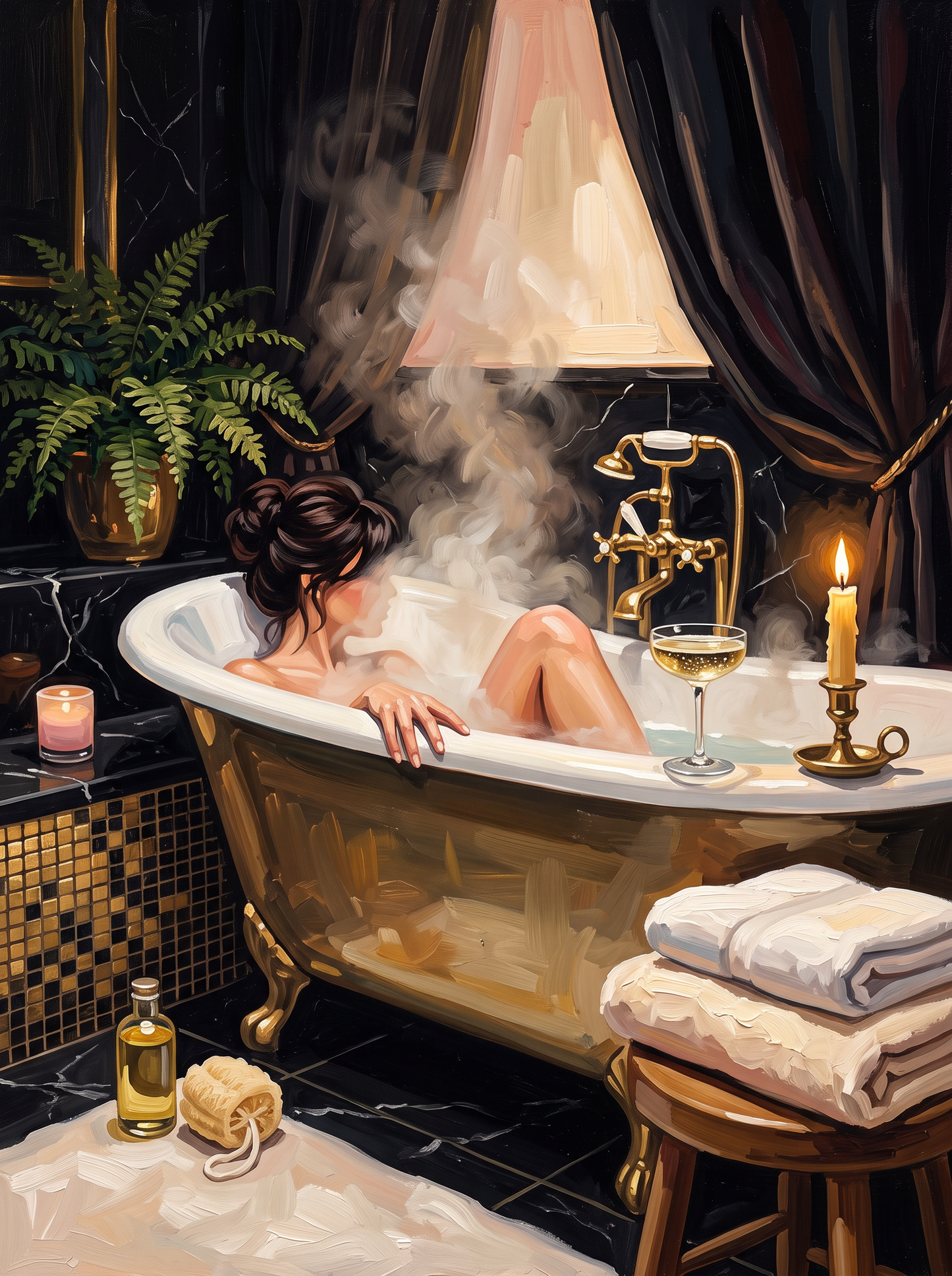 Candlelit Clawfoot Bath
