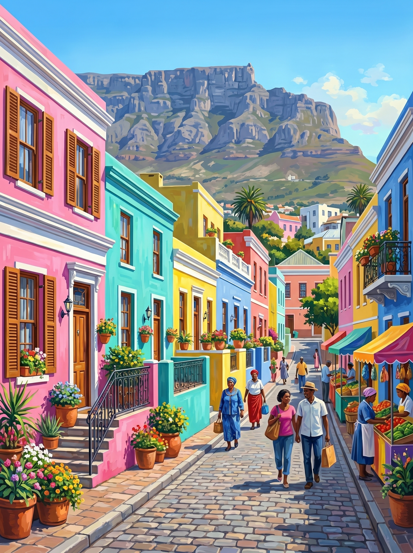 Capetown Bo Kaap (150 Color Diamond Painting)