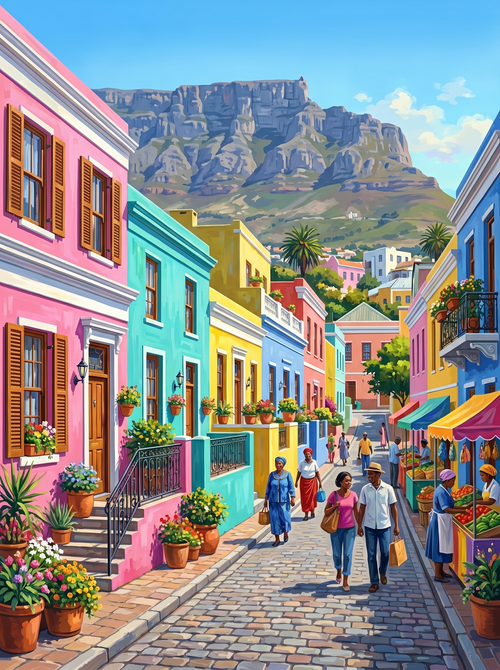 Capetown Bo Kaap (150 Color Diamond Painting)