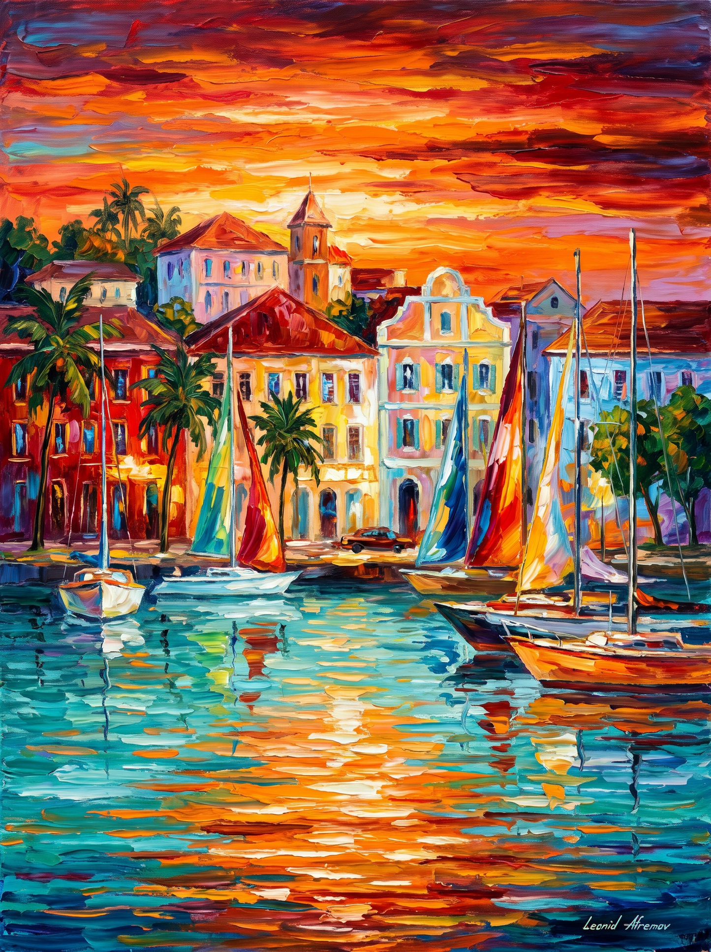 Caribbean Harbor Sunset