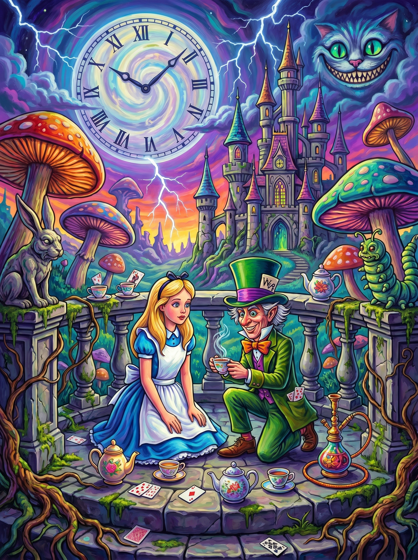 Castle Balcony Tea Party (150 Color Diamond Painting)