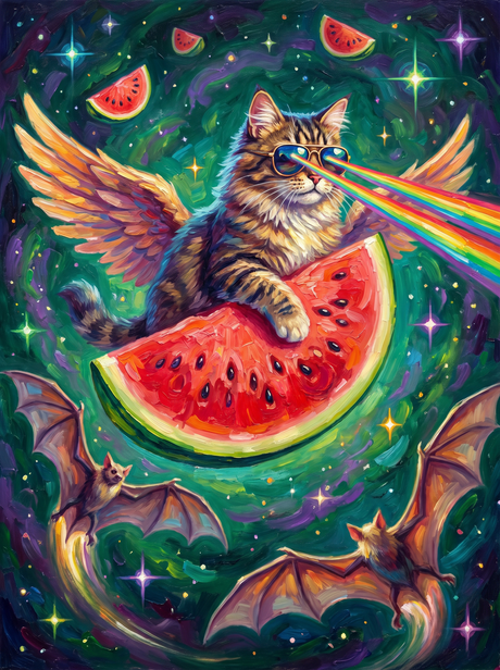 Cat Watermelon Lasers