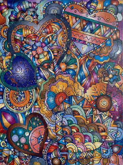 Bohemian Heart Tapestry (100 Color Diamond Painting) Diamond Painting kit