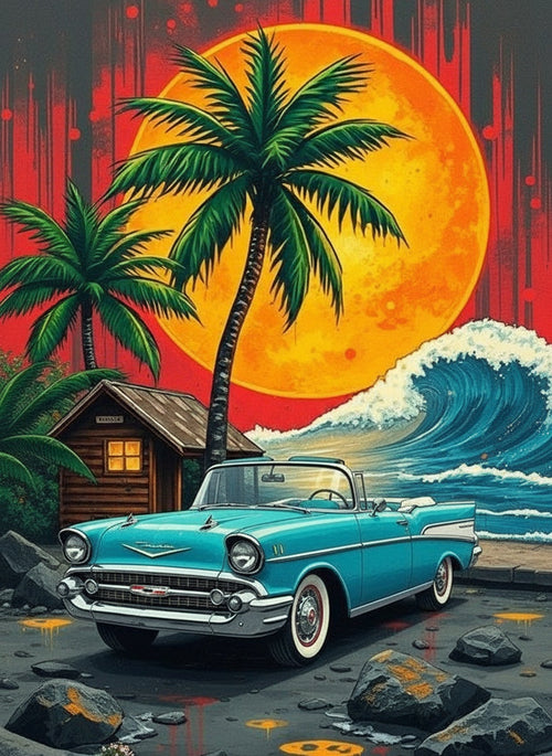 Sunset Drive (Board Canvas)