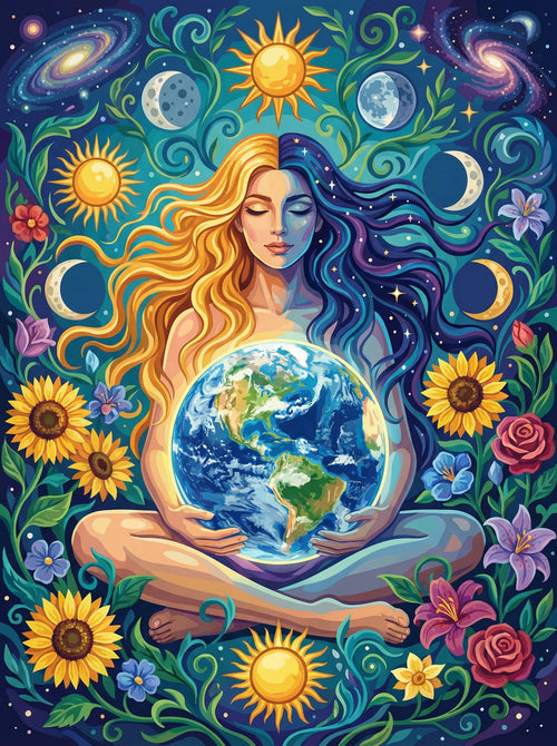 Celestial Earth Goddess (100 Color Diamond Painting) Diamond Painting kit