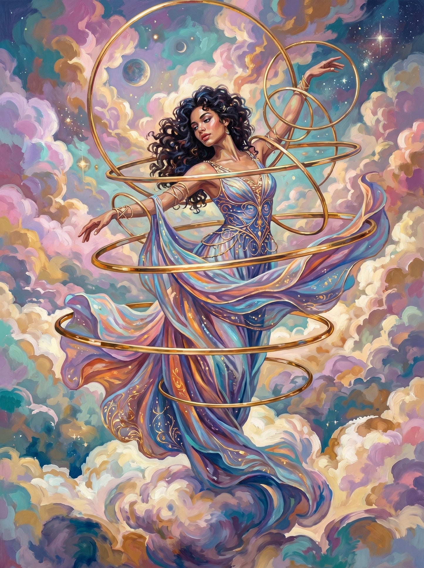 Celestial Muse Pastel Nebula (150 Color Diamond Painting)