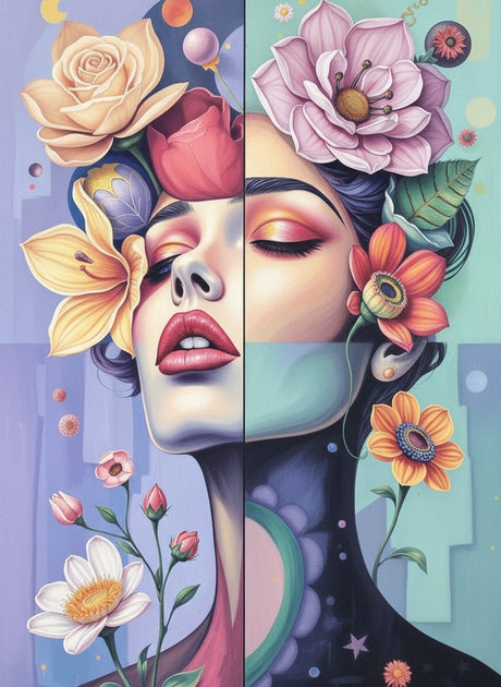 Blooming Duality (Board Canvas) Paint by Numbers kit