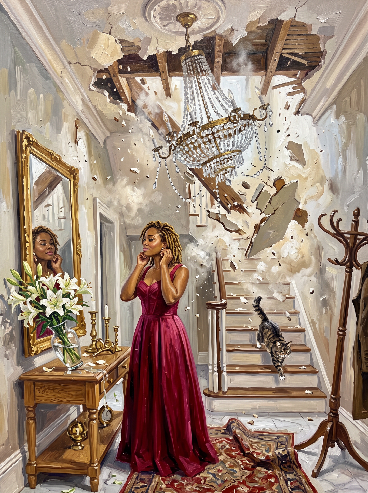 Chandelier Comes Down