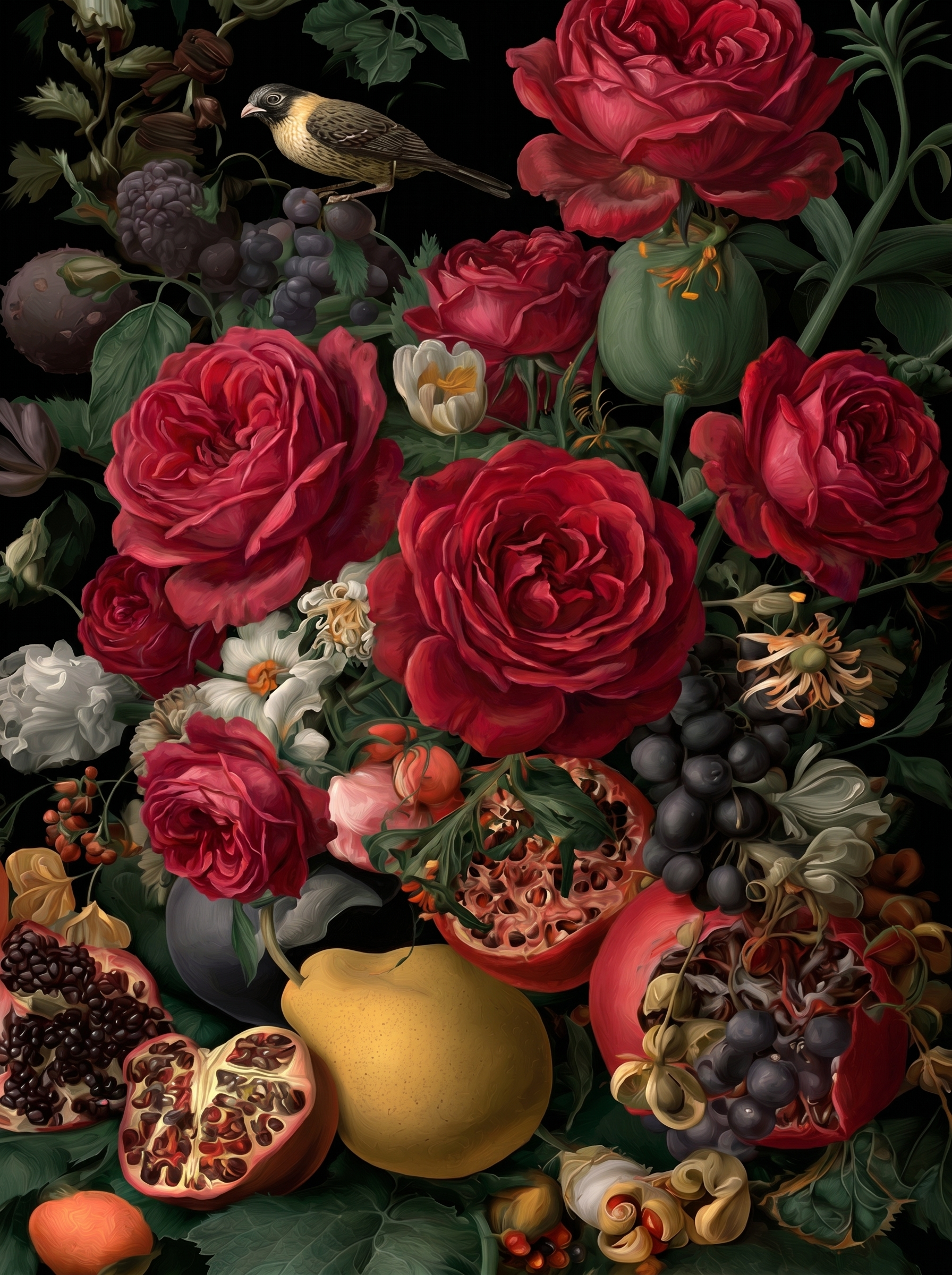 Cheers Elegance as Red Roses (Diamond Painting)