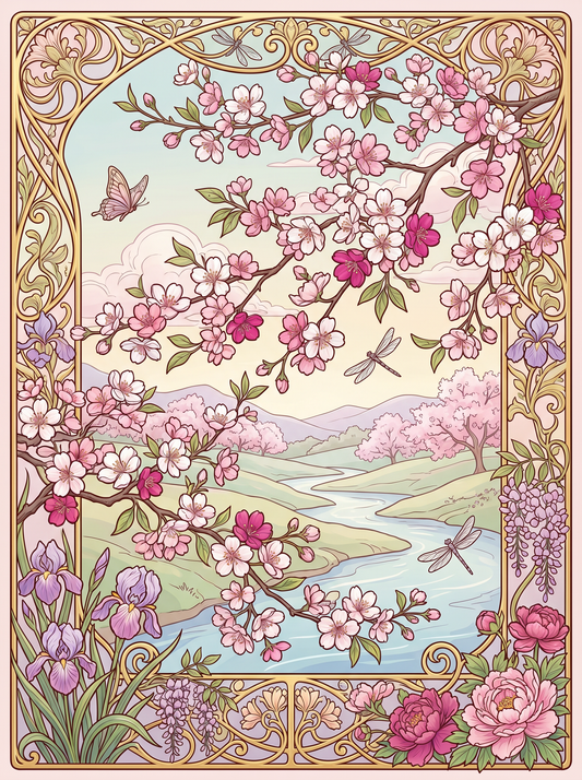 Cherry Blossom Iris Panel (80 Colors)