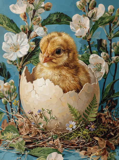 Chick Hatching Spring (Diamond Painting)