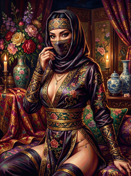 Chinese Ninja Candlelit Roses (150 Color Diamond Painting) Diamond Painting kit