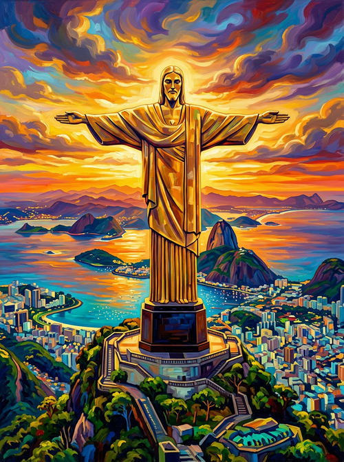 Christ Redeemer Rio (150 Color Diamond Painting)