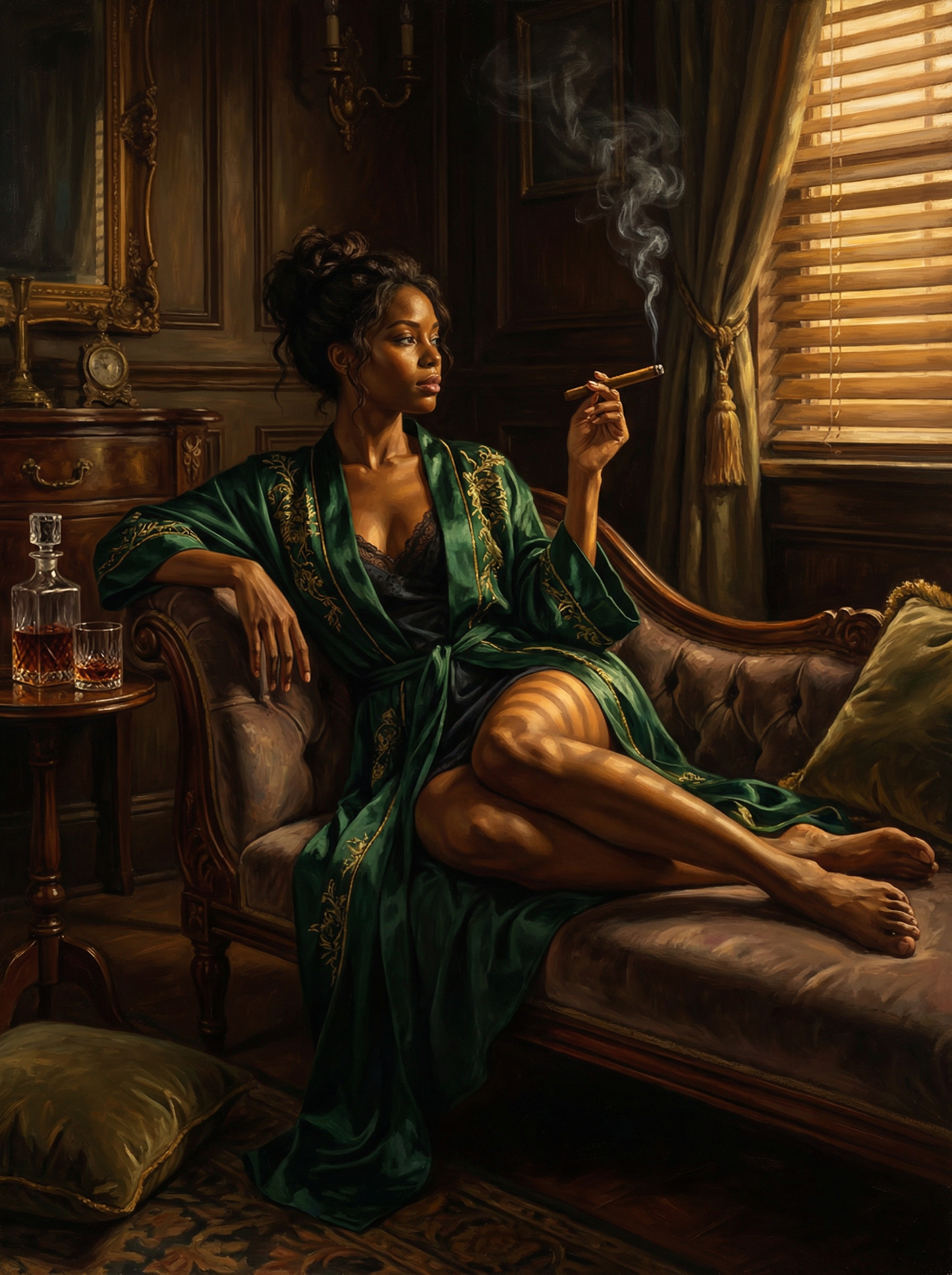 Cigar Lounge Reverie (Diamond Painting)