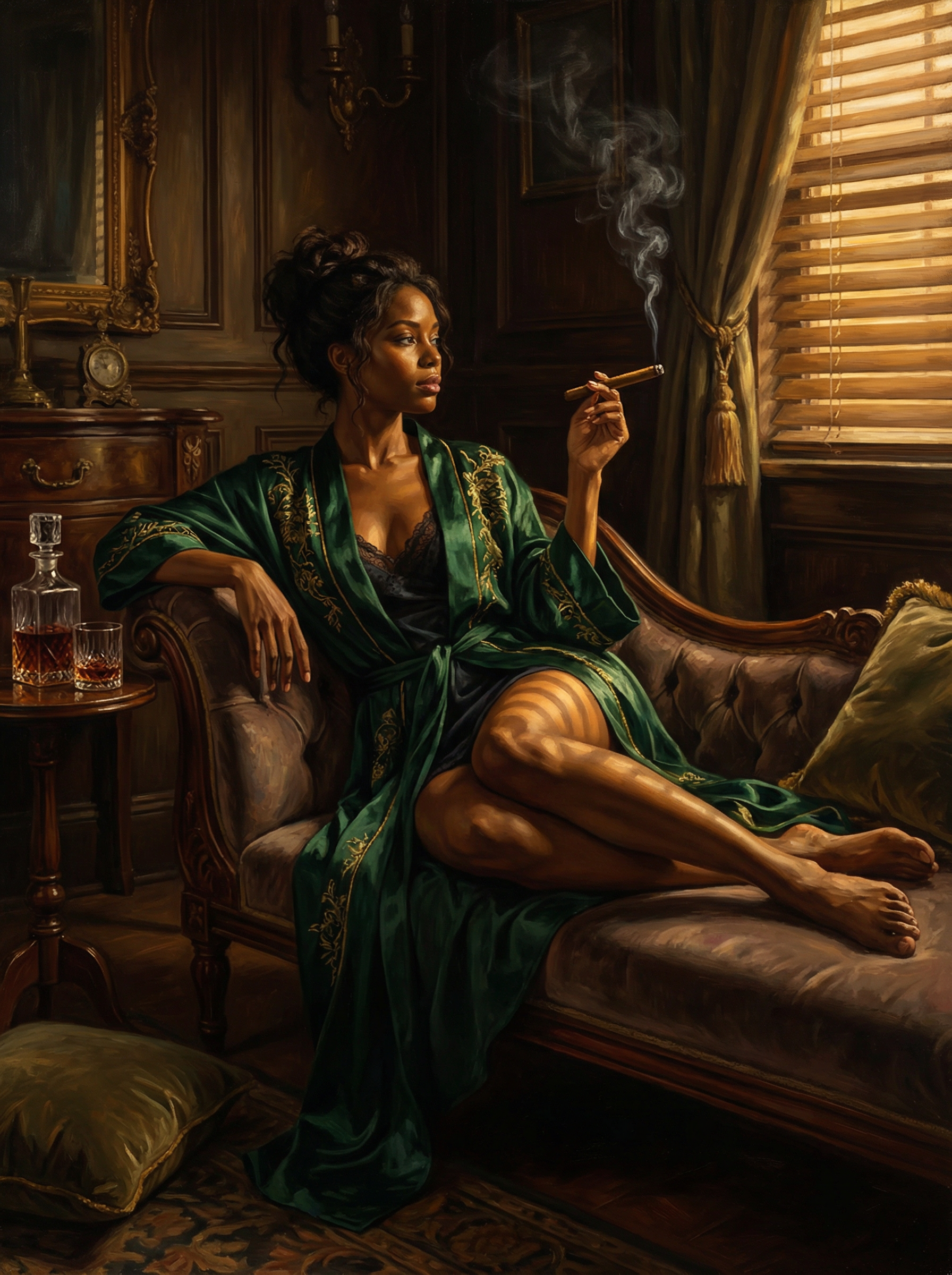Cigar Lounge Reverie (Diamond Painting)