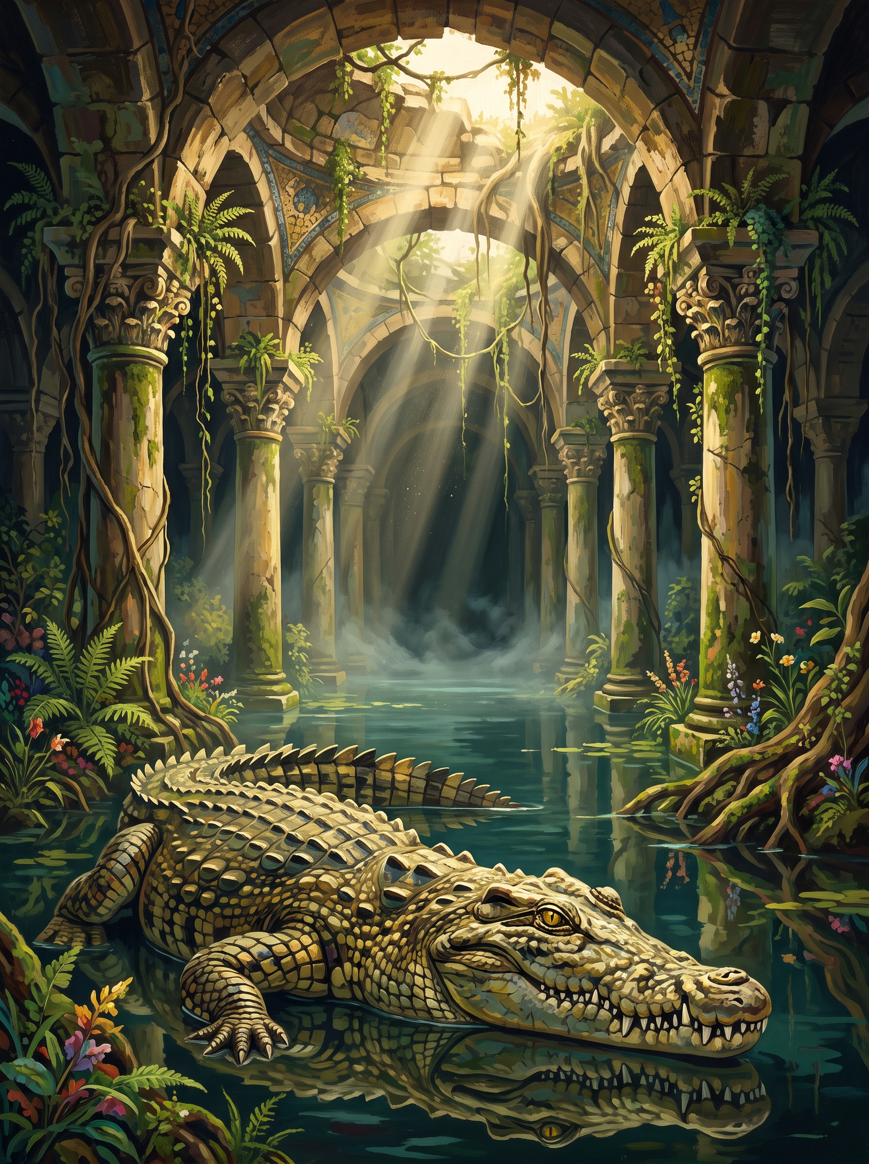 Cistern Shadows Crocodile