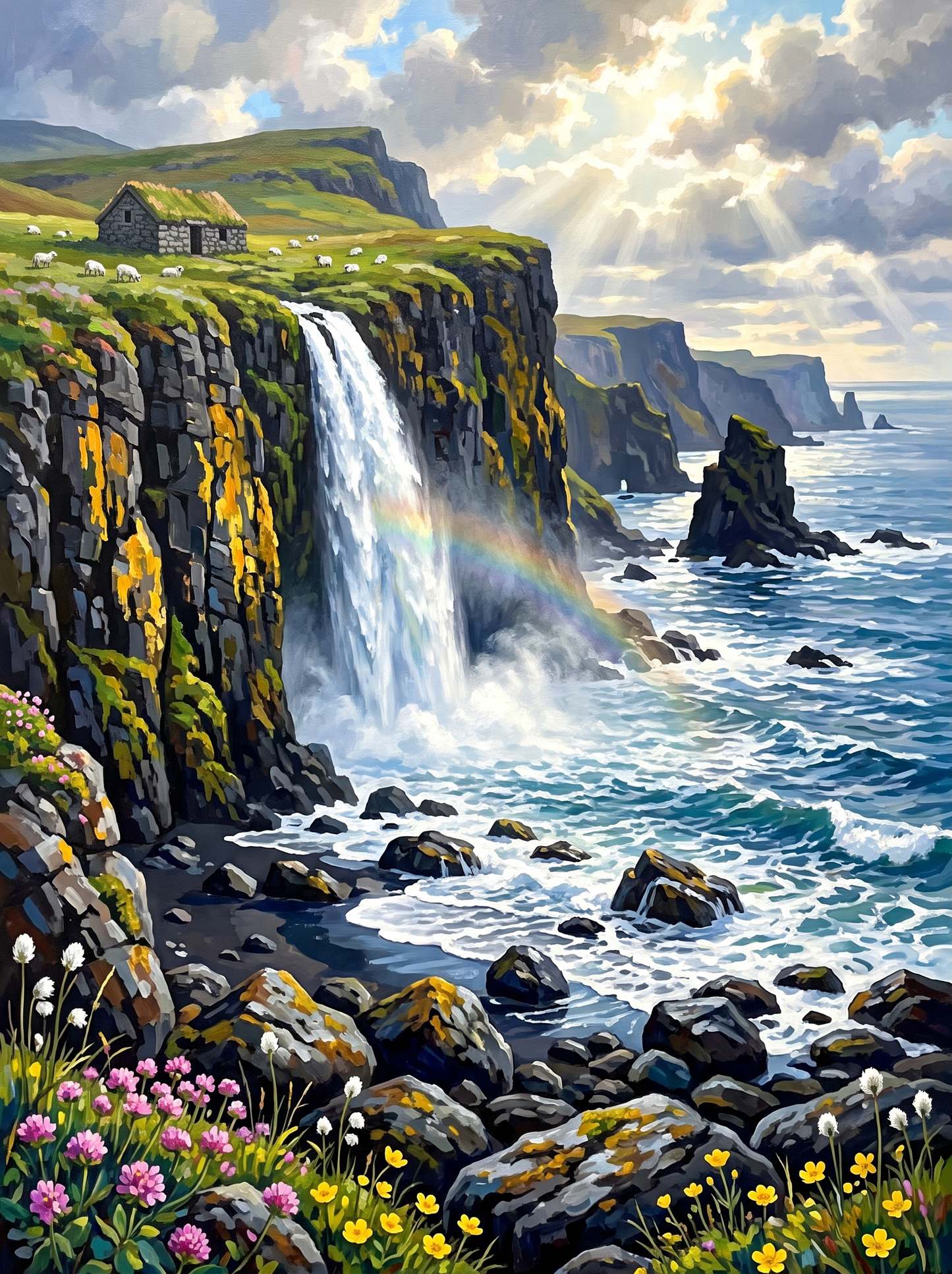 Cliff Falls to Sea
