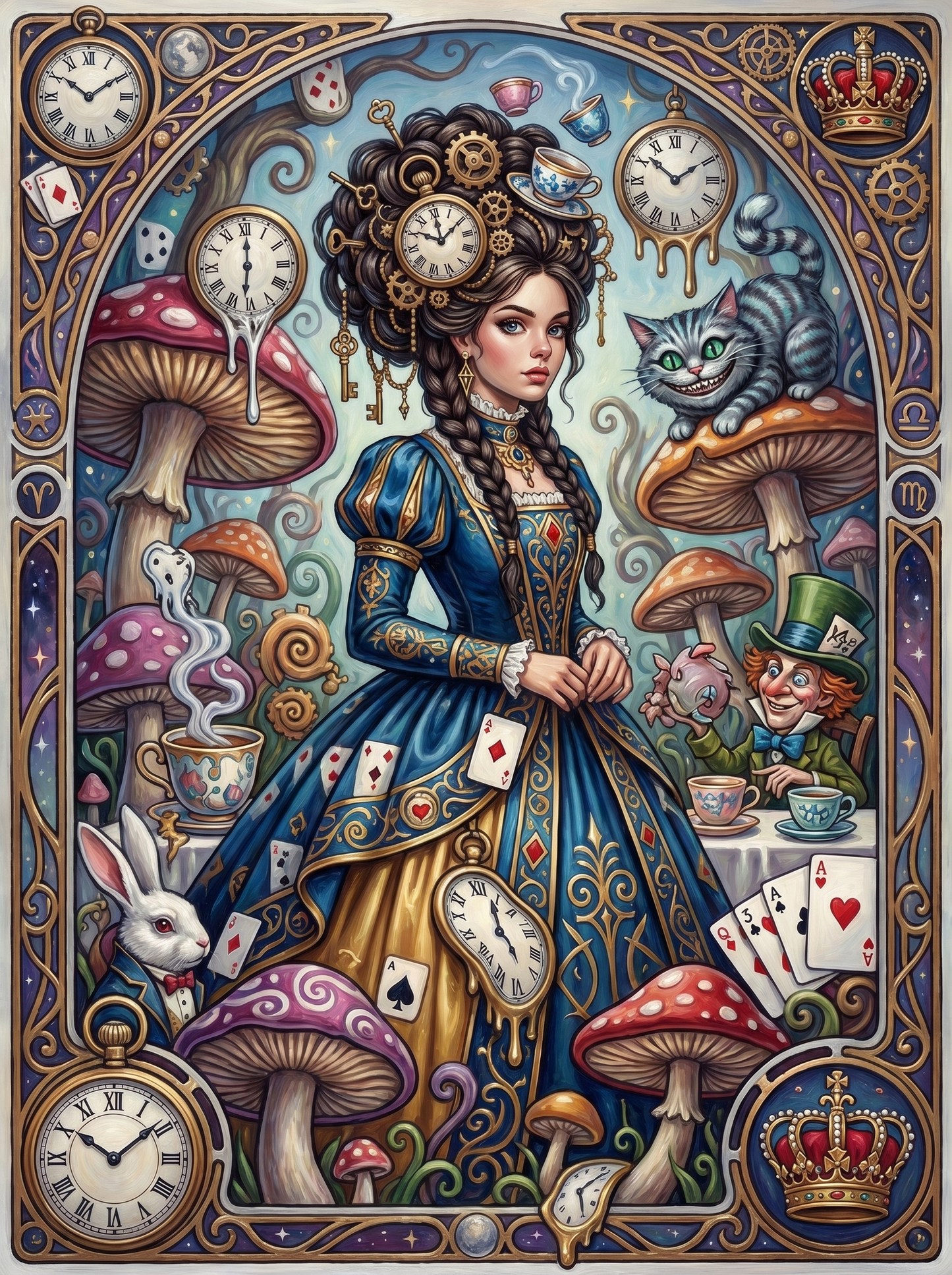 Clockwork Alice Cheshire (150 Color Diamond Painting)