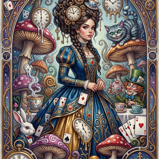 Clockwork Alice Cheshire (150 Color Diamond Painting)