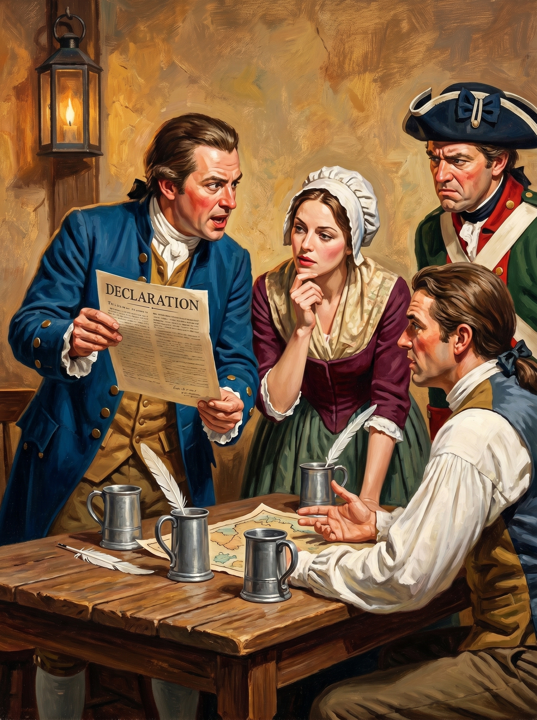 Colonial Letter Reading (150 Color Diamond Painting)