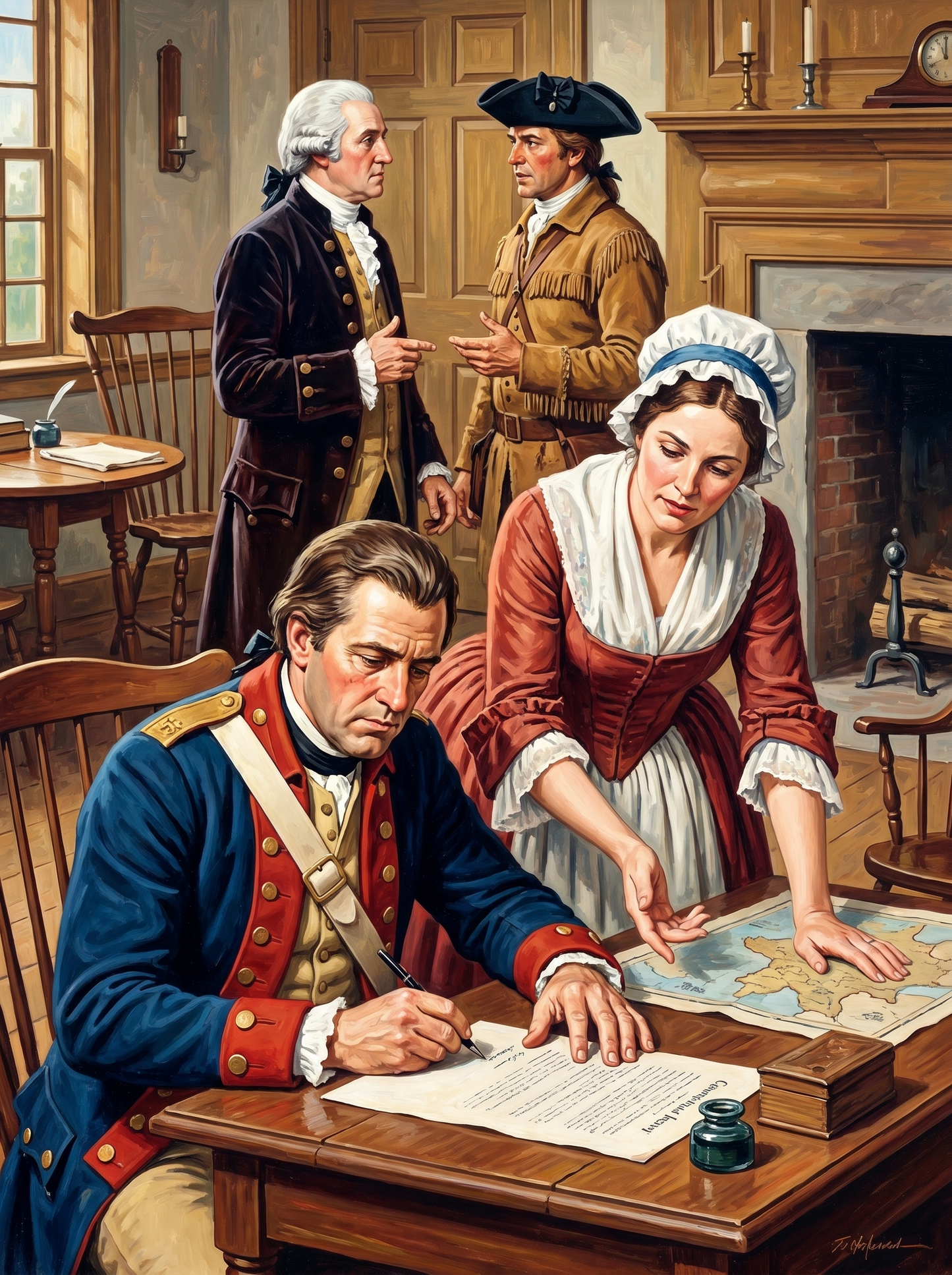 Colonial Officer And Lady (150 Color Diamond Painting)