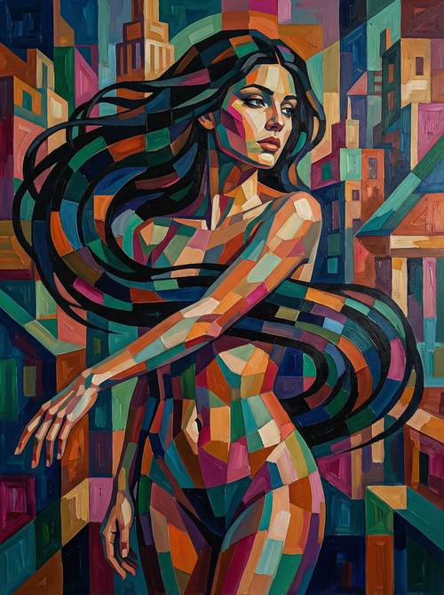 Colorful Body Mosaic (100 Color Diamond Painting) Diamond Painting kit