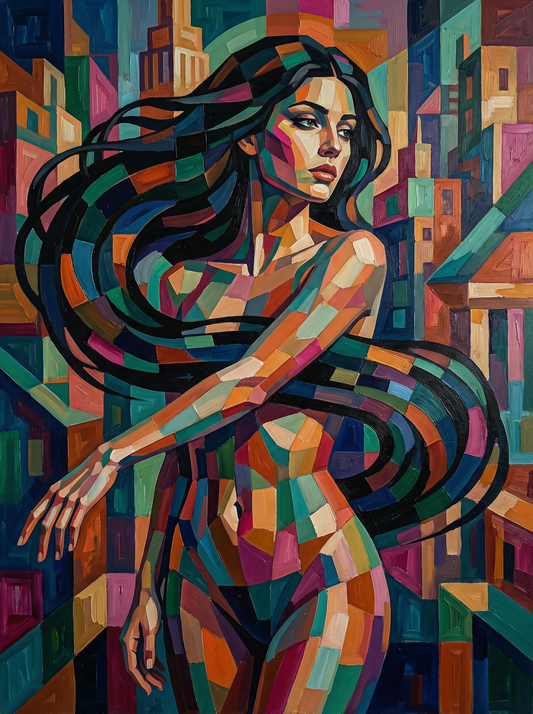 Colorful Body Mosaic (100 Color Diamond Painting)