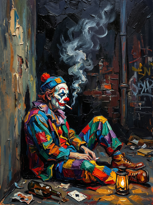 Clown's Last Straw (100 Color Diamond Painting) Diamond Painting kit