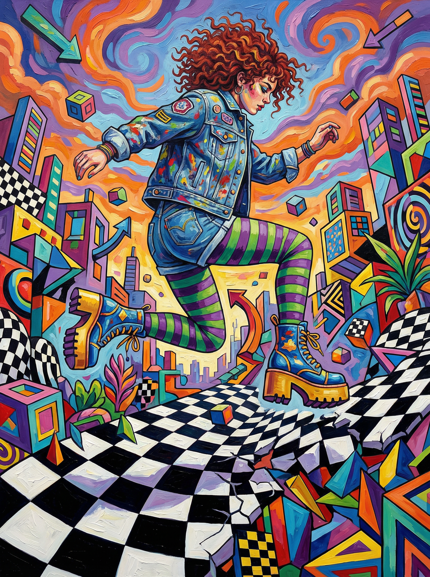 Colorful Dance Performer (100 Color Diamond Painting) Diamond Painting kit