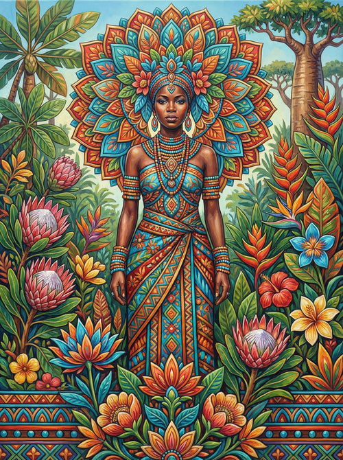 Mandala Queen of Nature (100 Color Diamond Painting) Diamond Painting kit