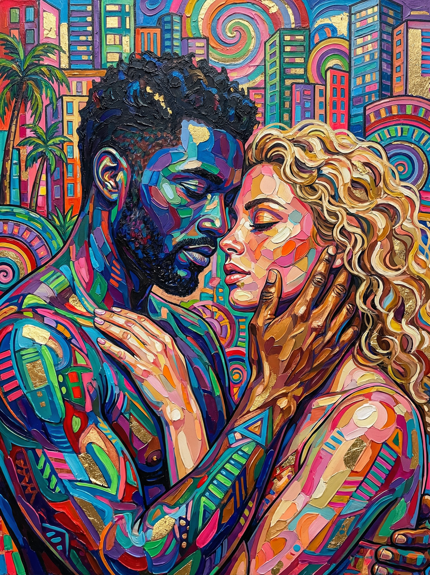 Colorful Urban Romance (100 Color Diamond Painting) Diamond Painting kit