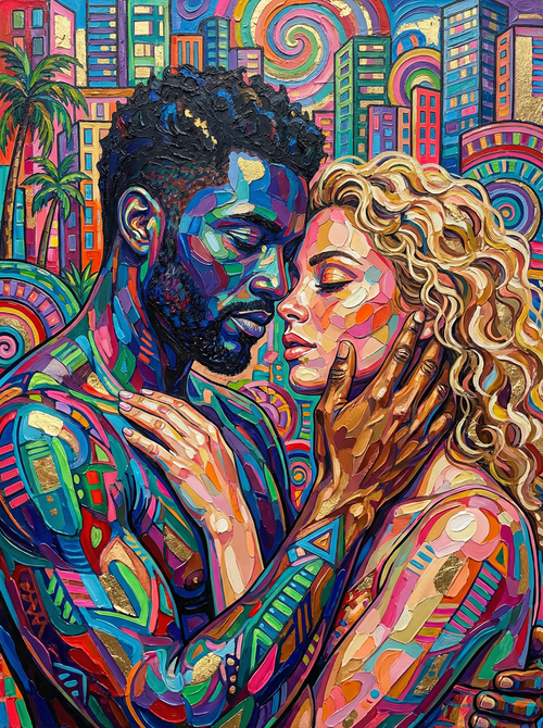 Colorful Urban Romance (100 Color Diamond Painting) Diamond Painting kit
